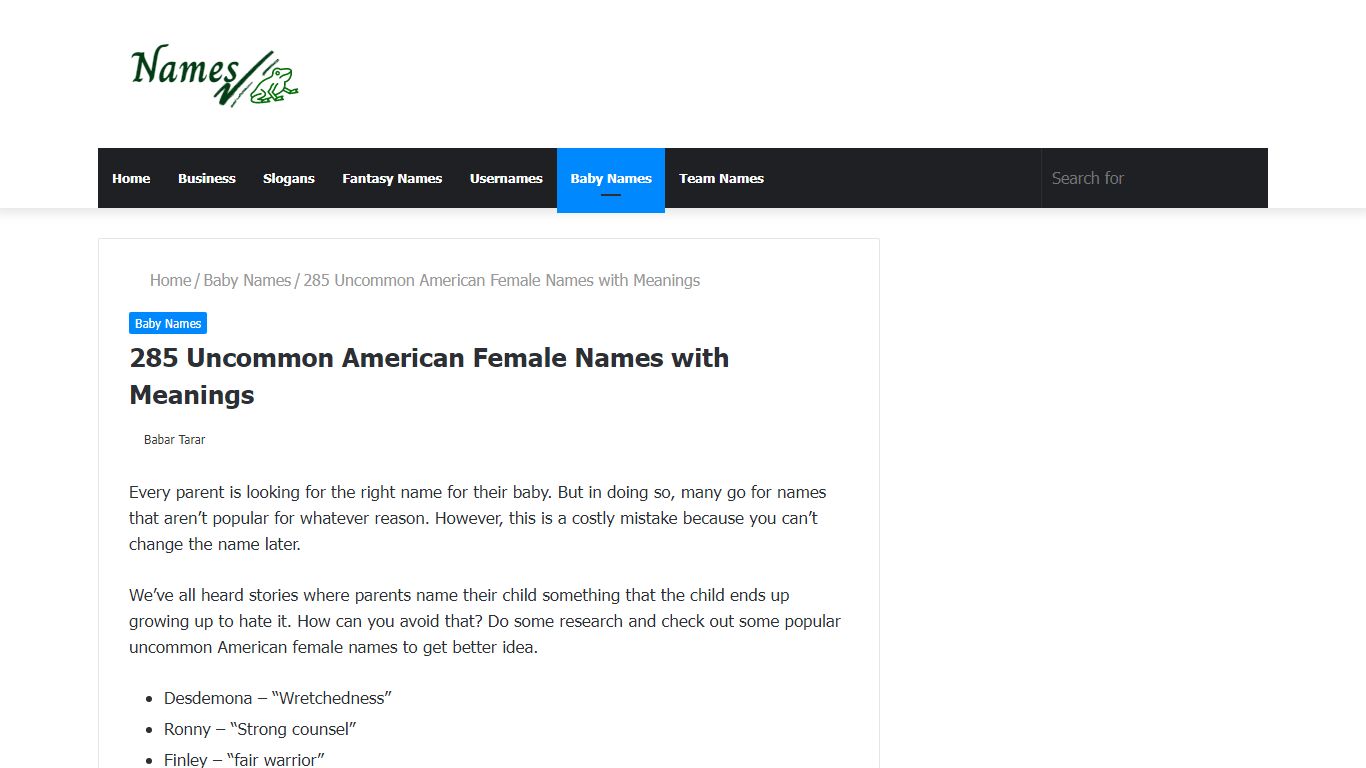 285 Uncommon American Female Names with Meanings - NamesFrog